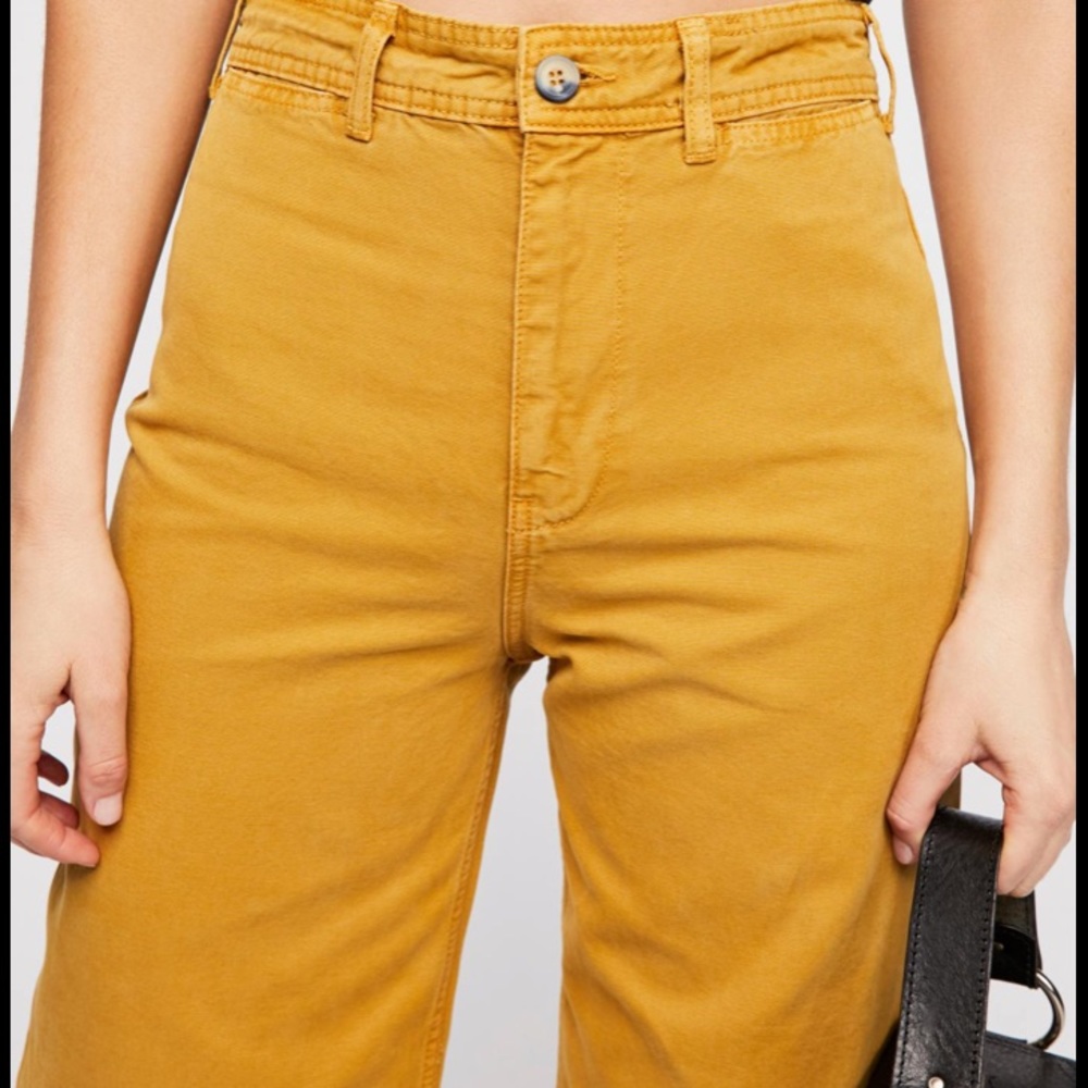 Free People wide leg cropped Patti pant